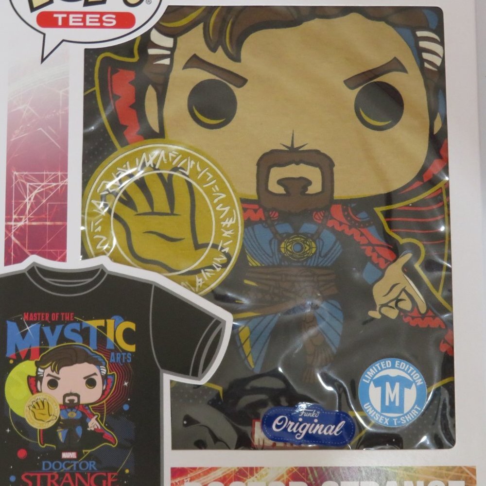 Funko Pop Dr. Strange T-Shirt New Black Mens‎ Medium